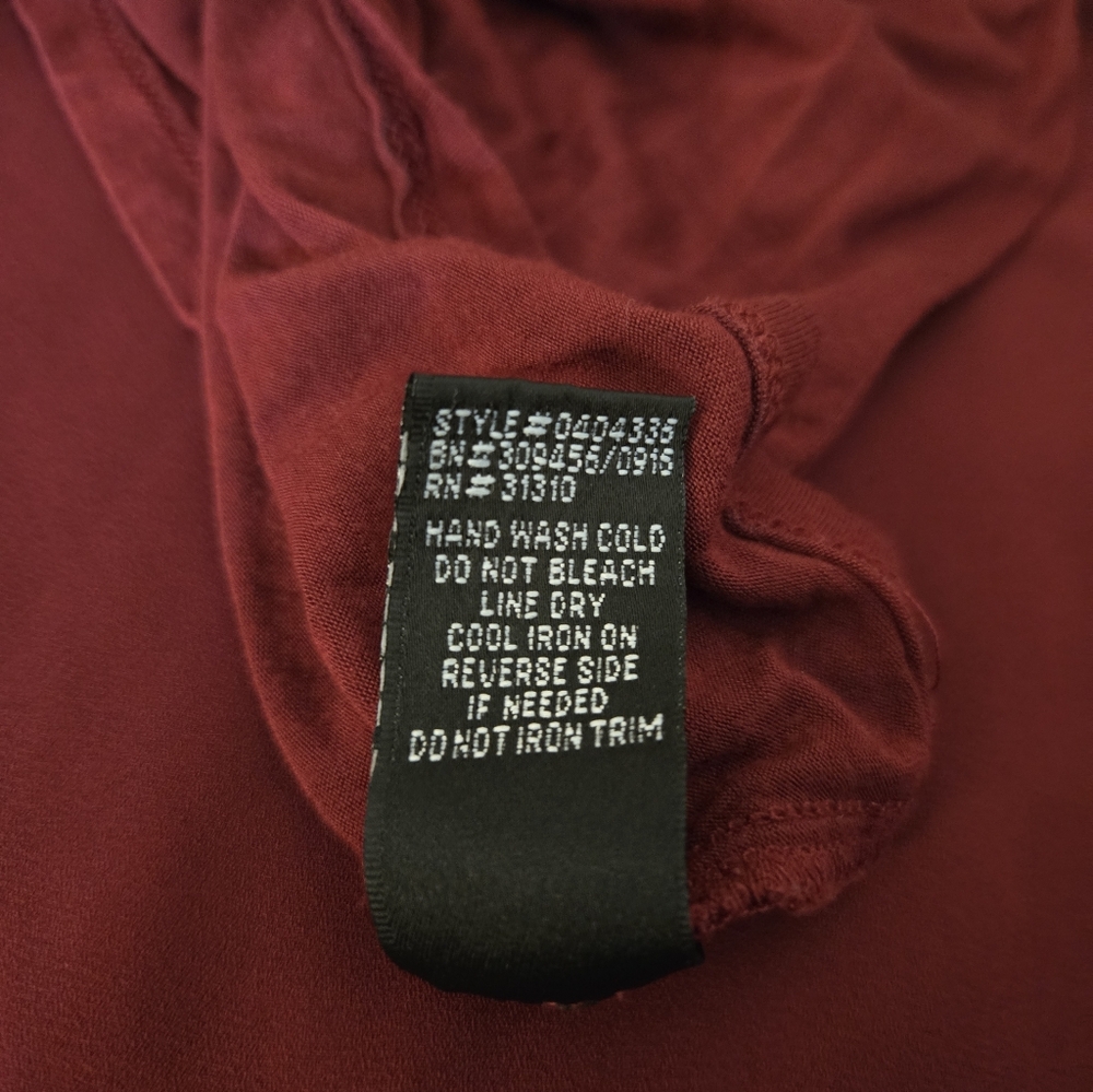 Elegant Burgundy Women's Top - Picture 12 of 12